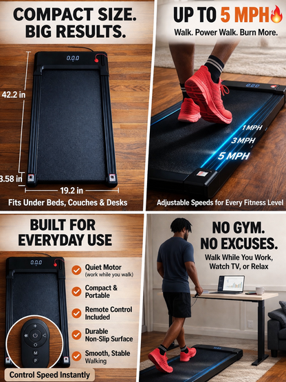 Portable Walking Pad - No Gym. No Excuses. Just Steps.